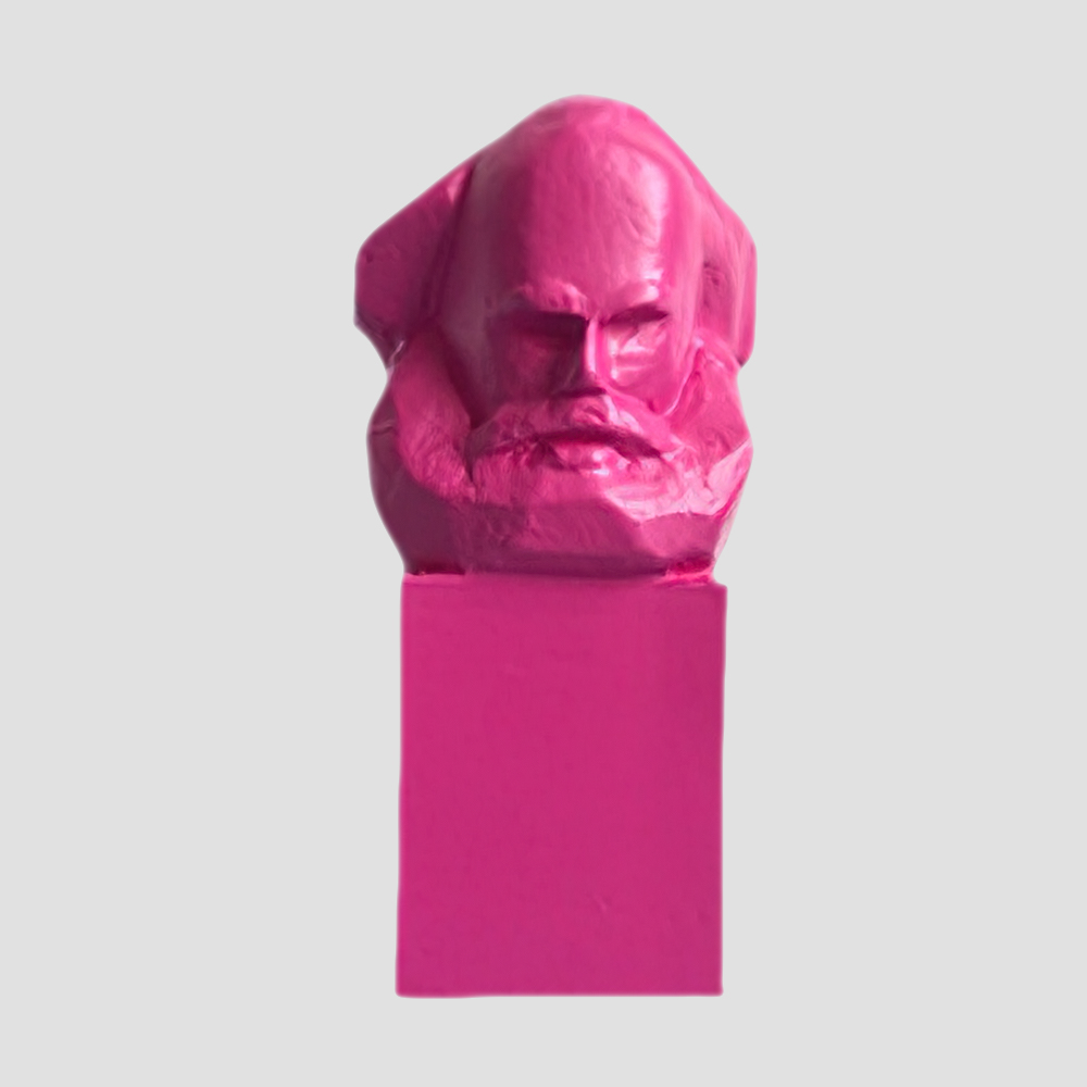 Sandra Rudolph Marx Reloaded - Karl Marx Sculpture Mini Bust Unique - Classic Collection Pink
