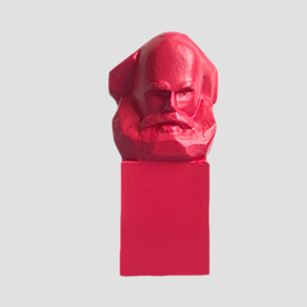 Sandra Rudolph Marx Reloaded - Karl Marx Sculpture Mini Bust Unique - Classic Collection Red