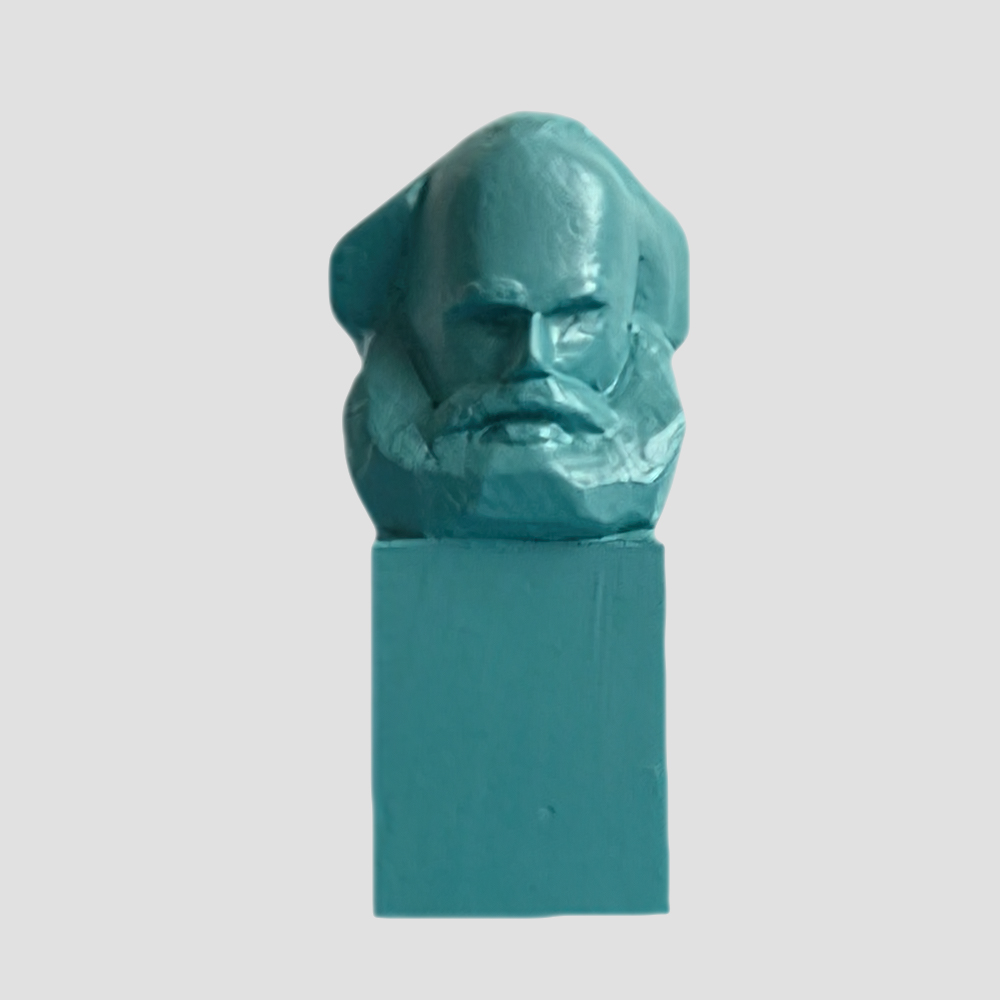 Sandra Rudolph Marx Reloaded - Karl Marx Sculpture Mini Bust Unique - Classic Collection Turquoise