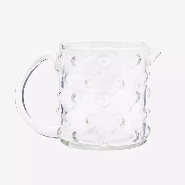 Madam Stoltz Small Clear Glass Jug with Dots