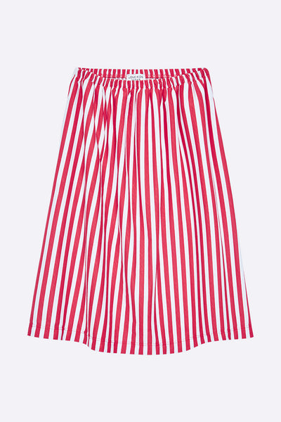 LOVE kidswear Livia Skirt In Beige Tencel With Red Polka Dots For Kids
