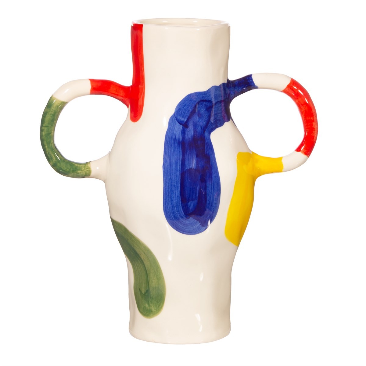 Multicolored abstract art vase