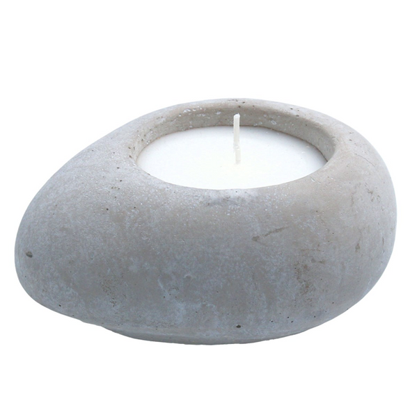 Concrete Candle Pot Citronella Pebble