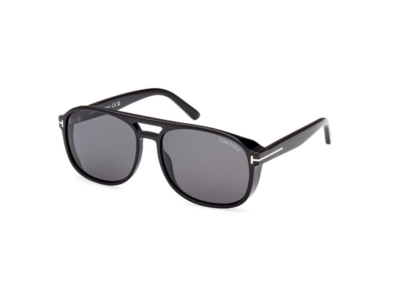 Black Rosco Acetate Navigator Sunglasses