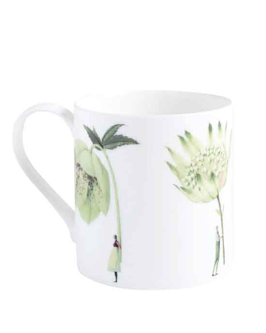 Green Flowers Mug