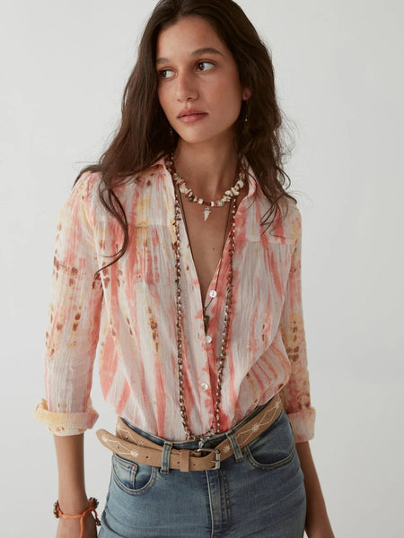 Ziggy Blouse - Sea Batik Peach