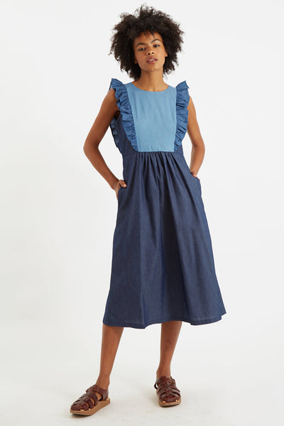 Rina Double Denim Dress