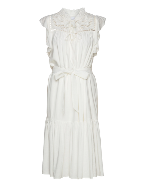 BOHO BEACH FEST Suncoo Cidji - Midi Dress With Embroidery Detail - White
