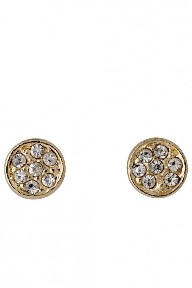 Emma Crystal Earrings In Gold