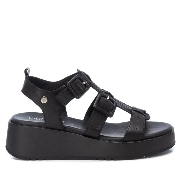 Leather Fisherman Sandals - Black