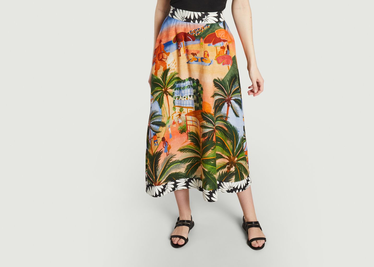 Carioca Printed Midi Skirt