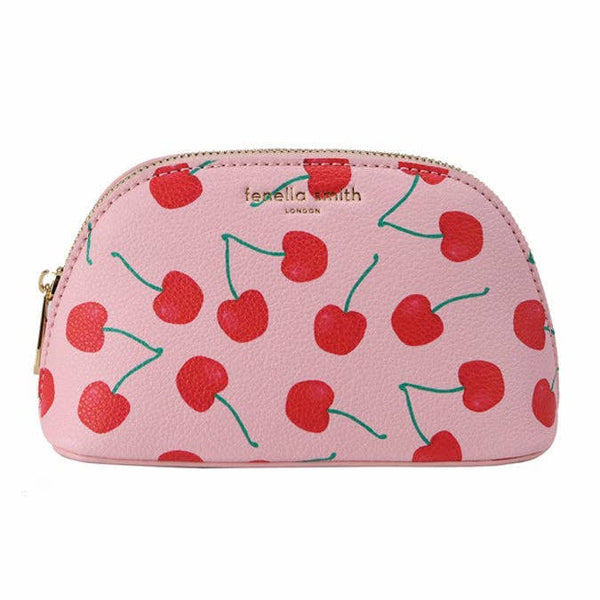 Recycled Cherry Print Makeup Bag