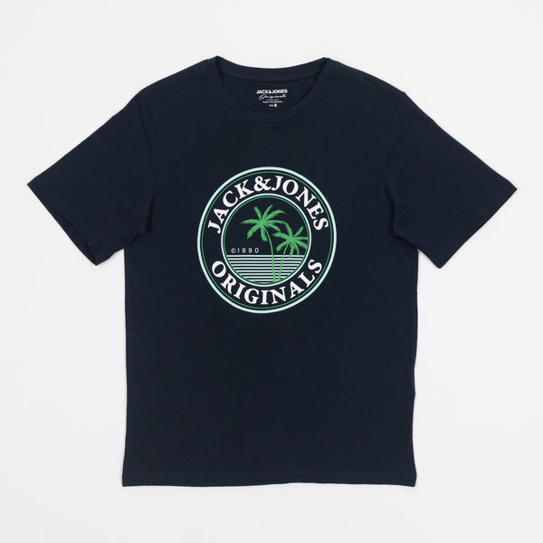 Summer Short-sleeve Graphic T-shirt In Navy Blazer