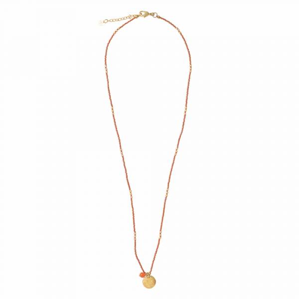 Timeless Carnelian Gold Necklace