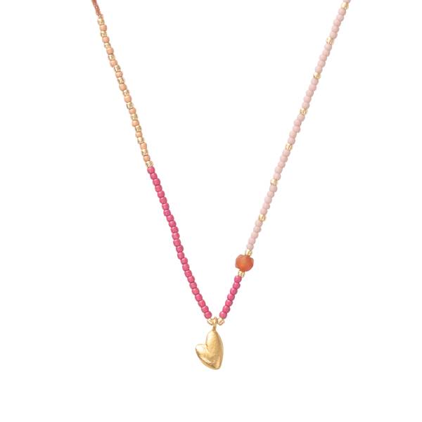 Feel Carnelian Gold Colored Necklace