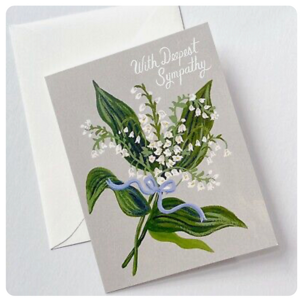 Sympathy Card Lily of The Valley Card