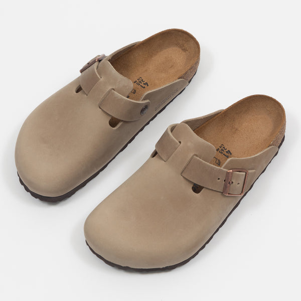 Boston Clog Sandals In Tobacco Brown