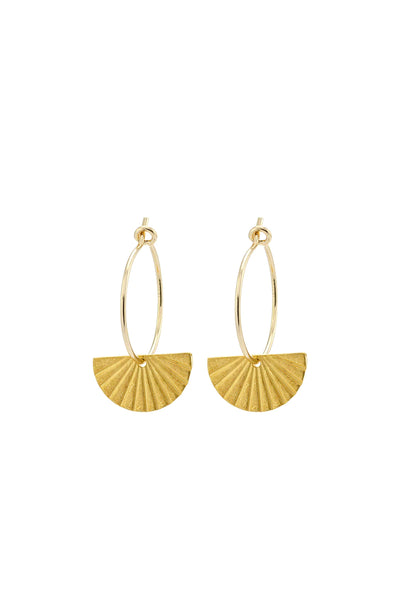 Gold Fan Earrings