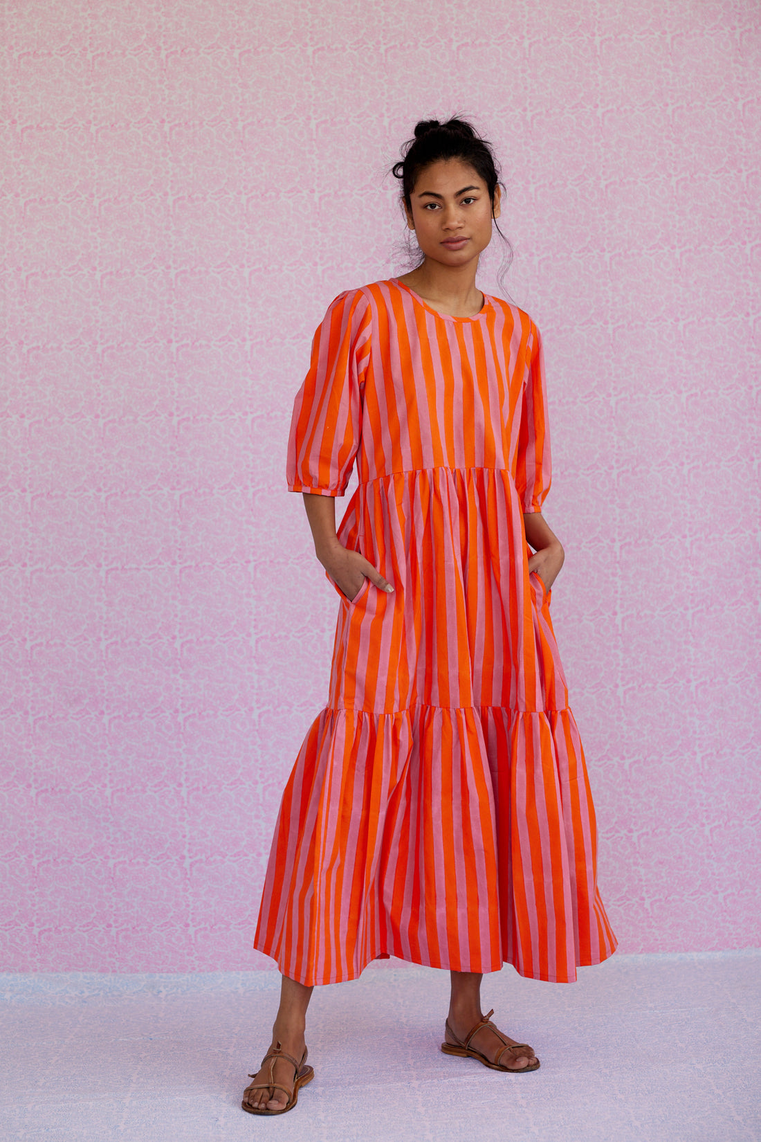 Tangerine & Soft Rose Gaia Dress