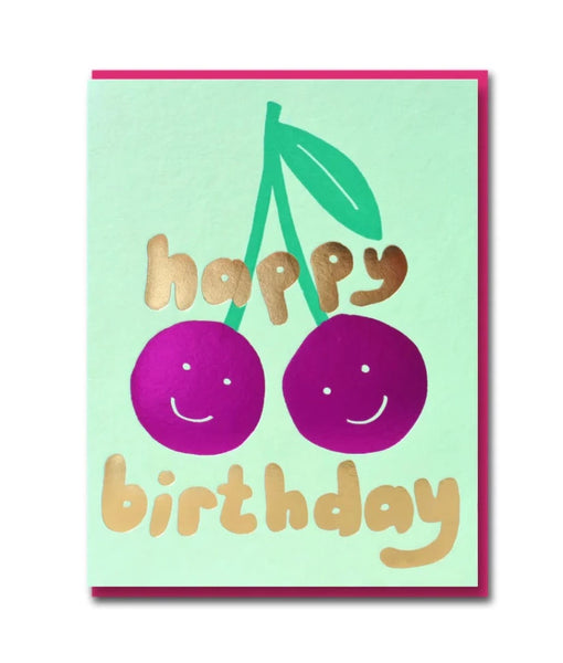 Joyful Cherries Greeting Card