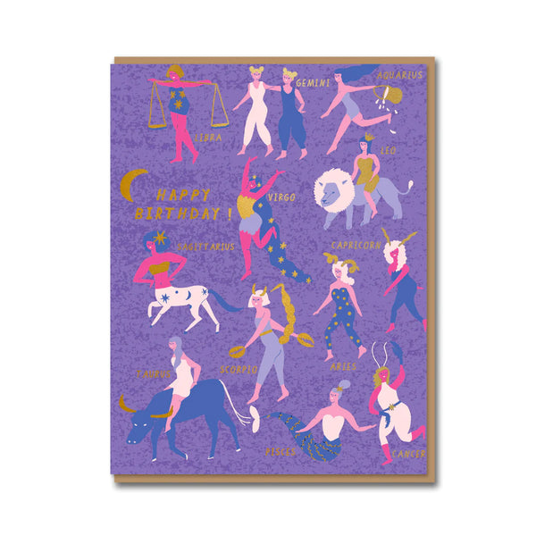 Astro Femme Birthday Greeting Card