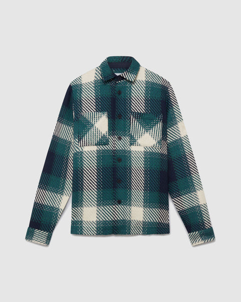 Green Whiting Overshirt Ombre