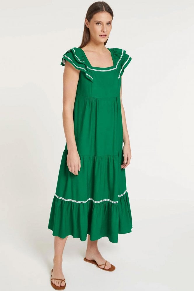 Bella Dress In Emerald Green