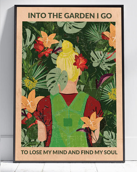 A4 Into The Garden I Go Blonde Print