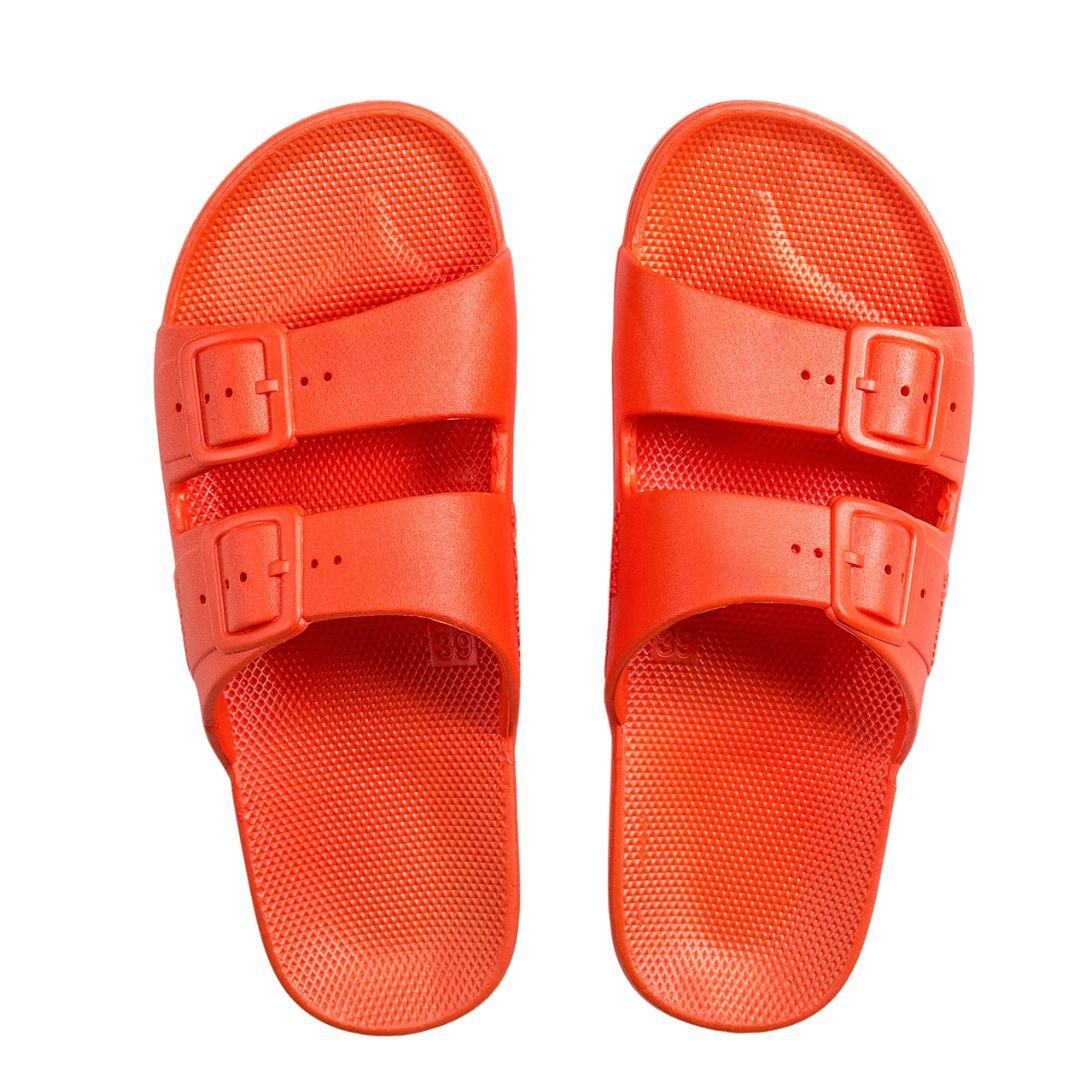 Freedom Moses Lucy Orange Neon Slides *50% Off*