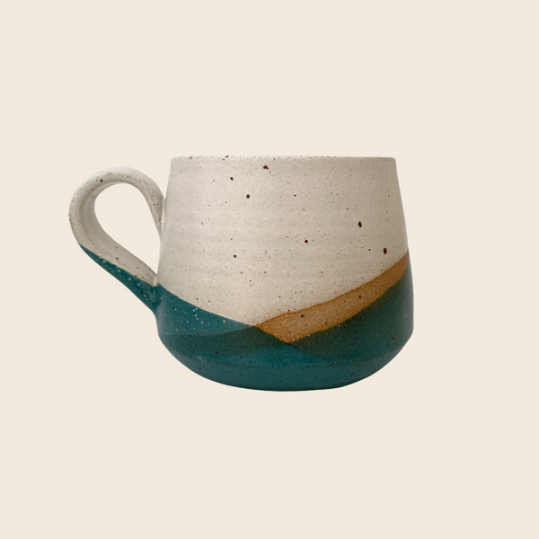 Teal Handmade Stoneware Mug