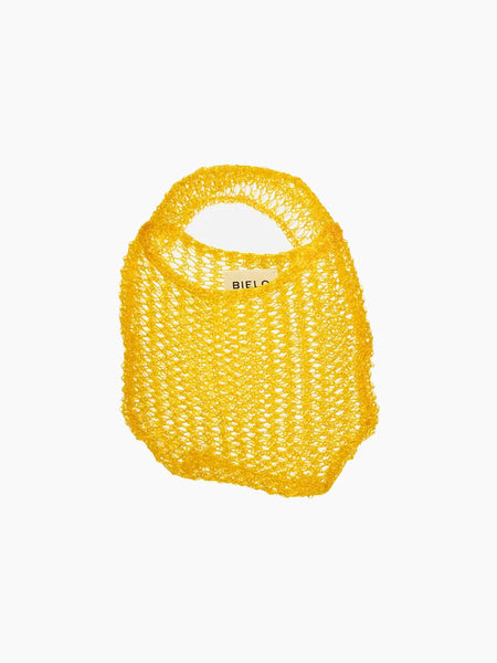 Yellow Mesh Hand Bag