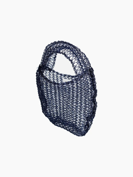 Navy Mesh Hand Bag