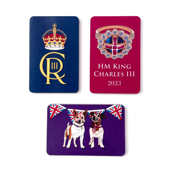 King Charles III Coronation Wooden Fridge Magnets