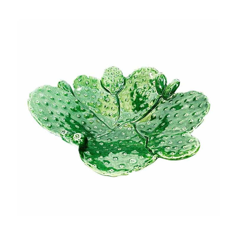 Virginia Casa Ceramic Prickly Pear Leaf Fruit Plate Chumbera