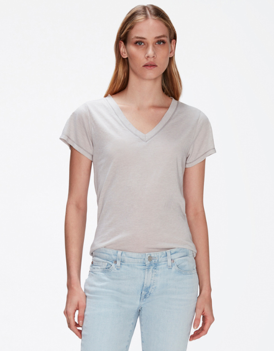 X Splendid Andy V Neck Tee Heather Grey