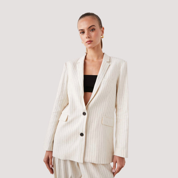 Stanton Blazer Ivory Pinstripe