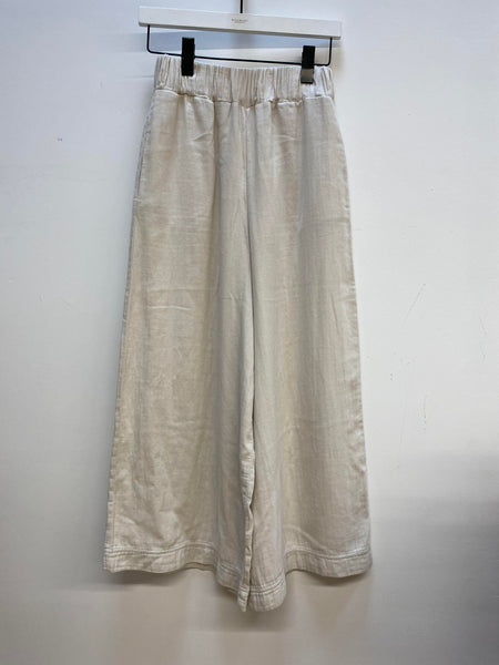 Evora Organic Cotton Trousers In Bone S