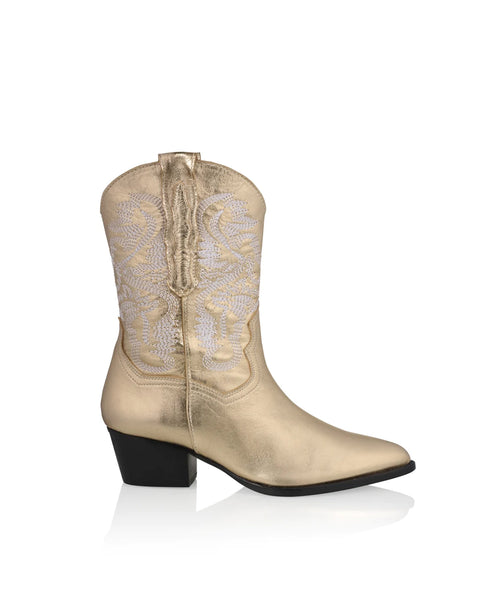 Brady Metallic Champagne Cowboy Boots