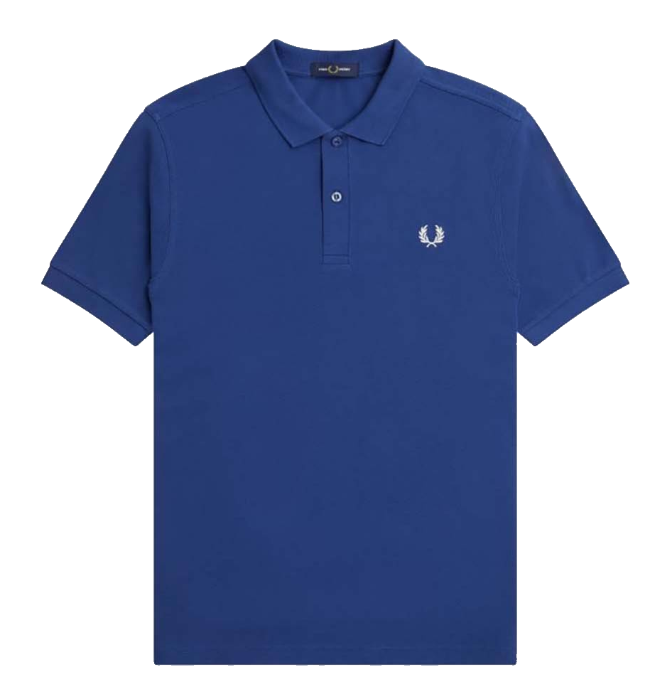 Fred Perry Slim Fit Plain Polo Cobalt Blue