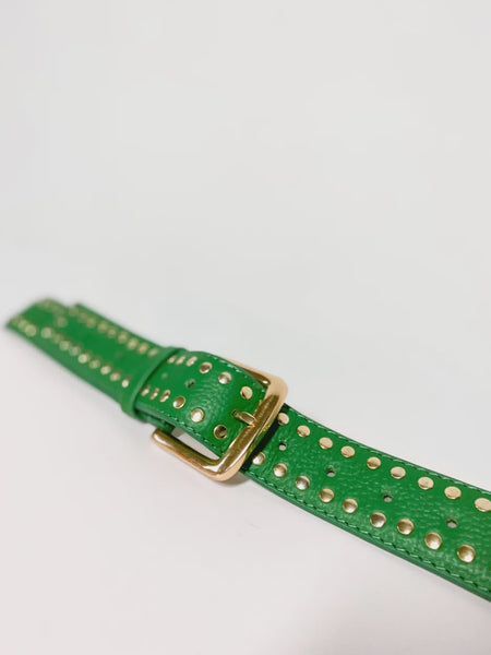 Alexandria Belt - Green Metallic