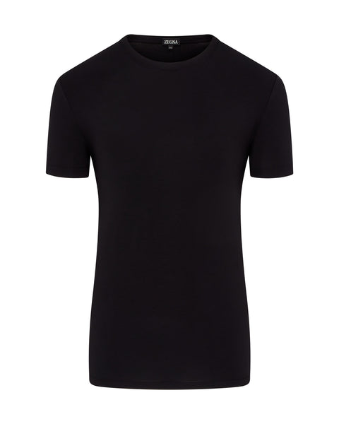 Micromodal Stretch Short Sleeve Under T-shirt (black)