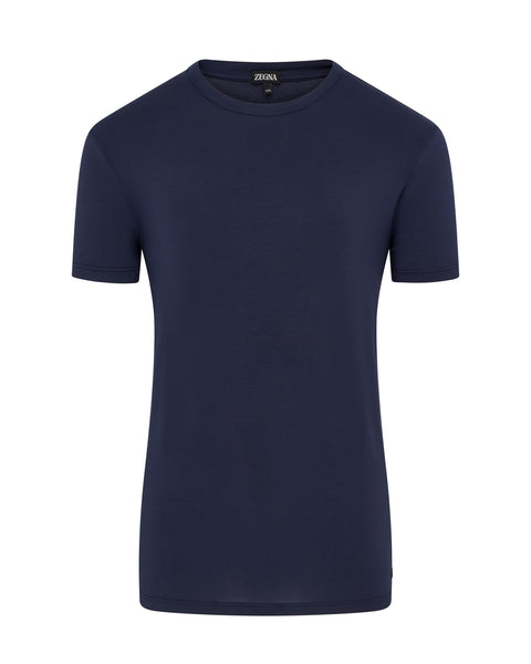 Micromodal Stretch Short Sleeve Under T-shirt (navy Blue)