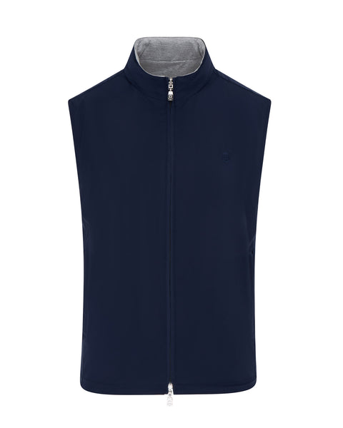 Reversible Zip Up Gilet (navy / Grey)