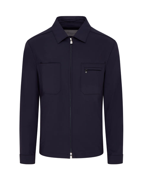 Luxury Zip Overshirt (navy)