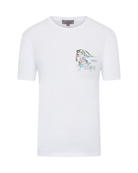 Portofino Print Short Sleeve T-shirt (white)