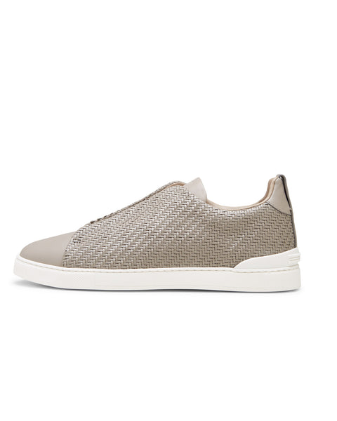 Pelletessuta™ Triple Stitch Low Top Sneaker (beige)