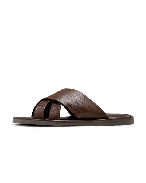 Crossed Luxury Sandal (brown)