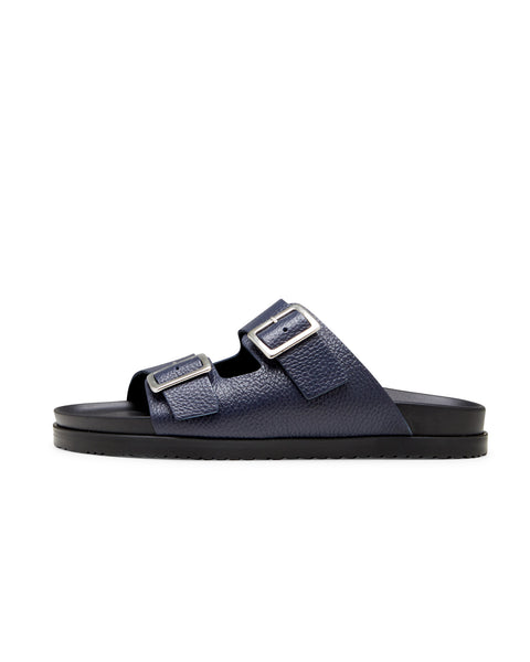 Double Buckle Luxury Sliders (navy)