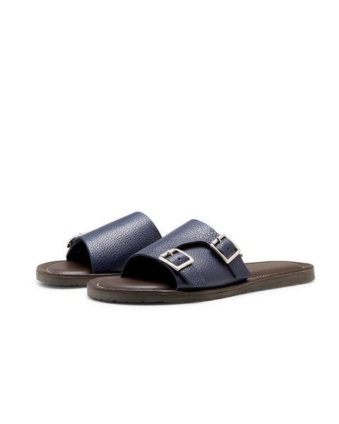 Double Monk Luxury Sandal (navy)