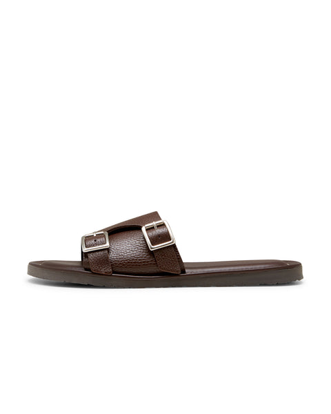 Double Monk Luxury Sandal (brown)